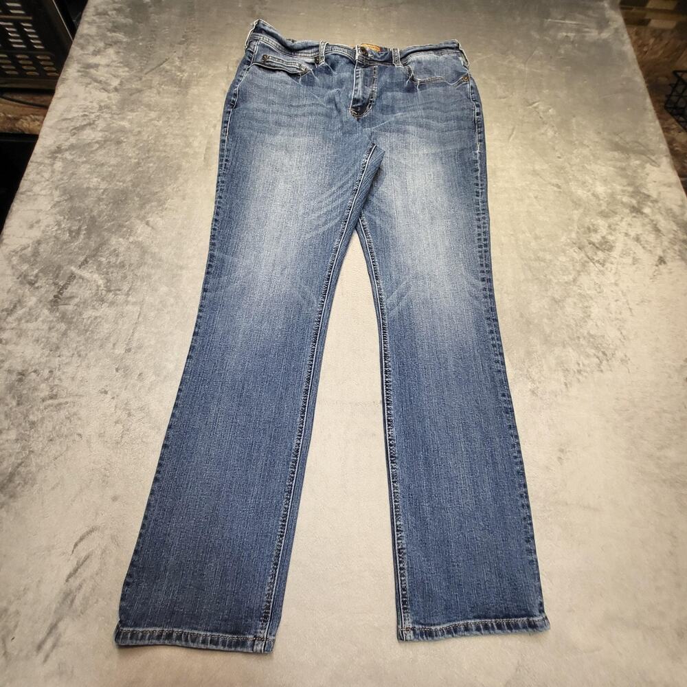 Seven7 Jeans Mens 36x32 Blue Medium Wash Straight Slim Stretch Denim Pockets